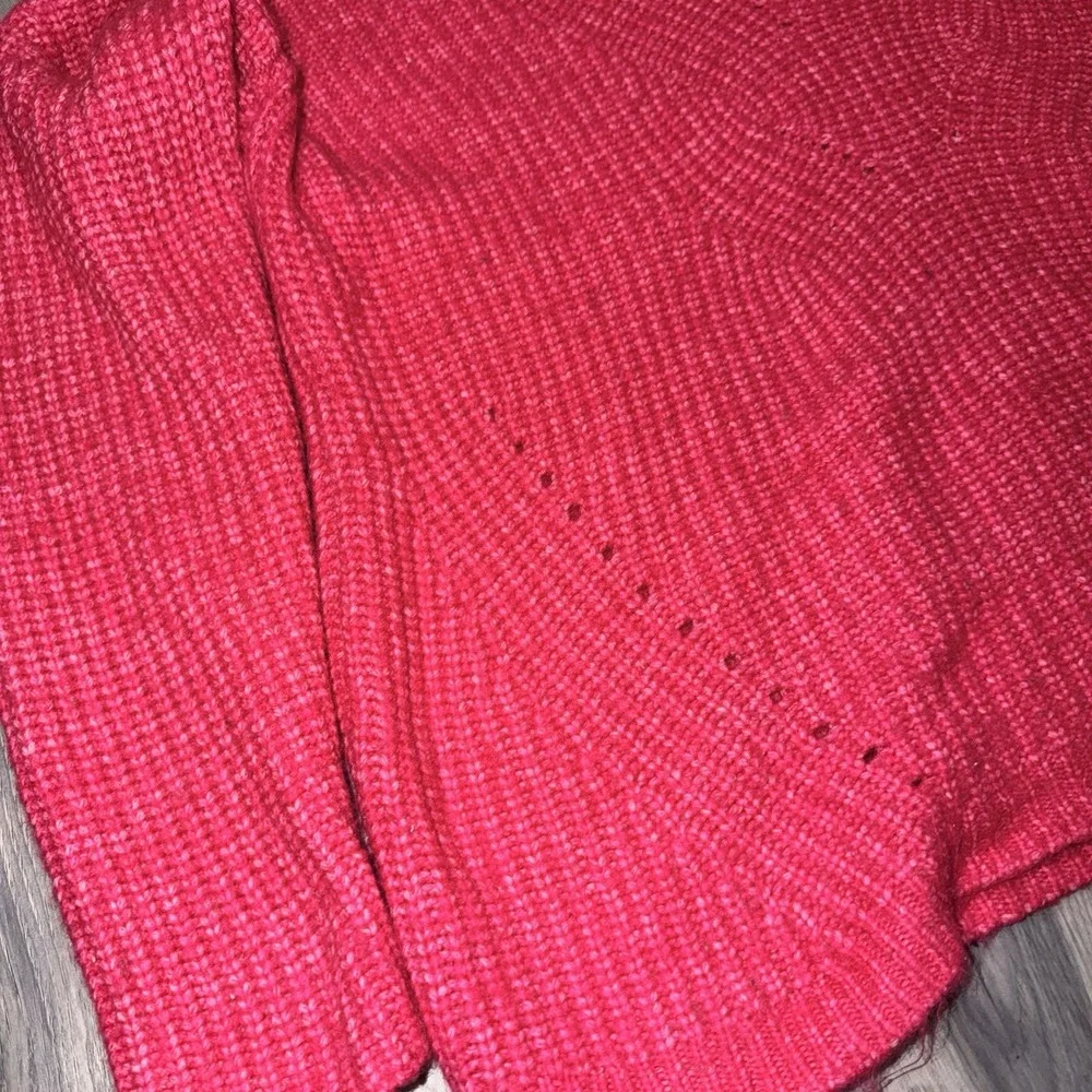 Ava & Viv Sweater Women's Size 3XL Hot Pink Long Sleeve V-Neck Knit Long Sleeve